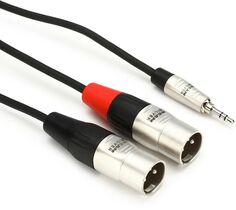 Стереоразъемный кабель Hosa HMX-015Y Pro — штекер TRS 3,5 мм на двойной штекер XLR — 15 футов