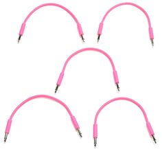 Патч-кабель Nazca Audio Noodles Eurorack, штекер 3,5 мм TS на штекер TS 3,5 мм — 15 см, розовый