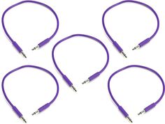 Патч-кабель Nazca Audio Noodles Eurorack, штекер TS 3,5 мм — штекер TS 3,5 мм — 25 см, фиолетовый