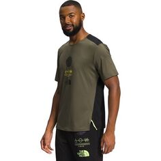 Рубашка с короткими рукавами Trailwear Lost Coast мужская The North Face, цвет New Taupe Green/TNF Black/LED Yellow