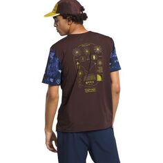 Рубашка с короткими рукавами Trailwear Lost Coast мужская The North Face, цвет Summit Navy Nature Remix Print