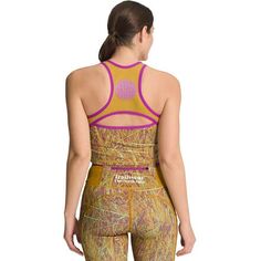 Майка-бюстгальтер Trailwear QTM - женская The North Face, цвет Arrowwood Yellow Field Texture Print