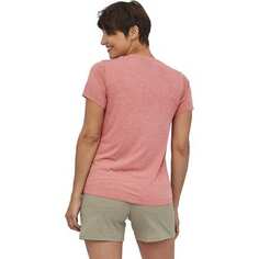 Capilene Cool повседневная рубашка с короткими рукавами и рисунком женская Patagonia, цвет Ridge Rise Stripe/Sunfade Pink X-Dye