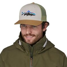 Кепка Fitz Roy Trout Trucker Patagonia, цвет White w/Classic Tan