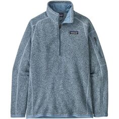 Флисовая куртка Better Sweater с молнией 1/4 женская Patagonia, цвет Steam Blue