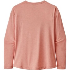 Повседневная футболка Capilene Cool с длинными рукавами – для девочек Patagonia, цвет Ridge Rise Stripe/Flamingo Pink X-Dye