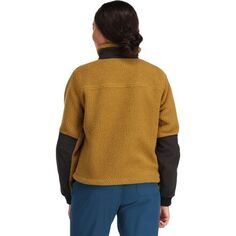 Флисовый пуловер Mountain женский Topo Designs, цвет Dark Khaki/Black