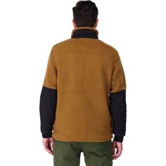 Флисовый пуловер Mountain мужской Topo Designs, цвет Dark Khaki/Black