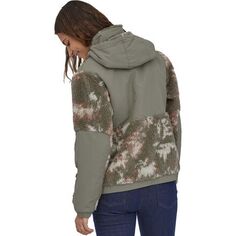 Пуловер Retro-X с отделкой женский Patagonia, цвет Snow Pine/Garden Green