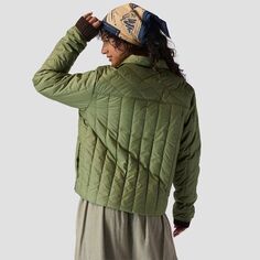 Синтетическая стеганая куртка-рубашка Oakbury женская Backcountry, цвет Olivine