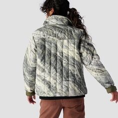 Синтетическая стеганая куртка-рубашка с принтом Oakbury женская Backcountry, цвет Desert Stone Green Print