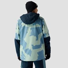 Утепленный анорак Last Chair мужской Backcountry, цвет Goblin Blue Check Camo