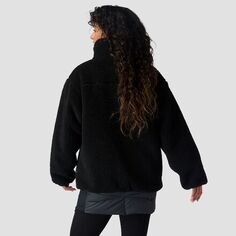 Флисовая куртка из смешанной ткани женская Backcountry, черный