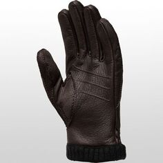 Ребристые перчатки из оленьей кожи Primaloft мужские Hestra, темно-коричневый