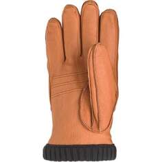 Ребристые перчатки из оленьей кожи Primaloft мужские Hestra, цвет Cork