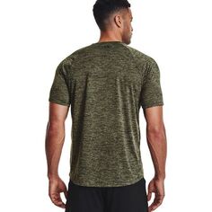 Рубашка с коротким рукавом Tech 2.0 мужская Under Armour, цвет Marine OD Green/Black