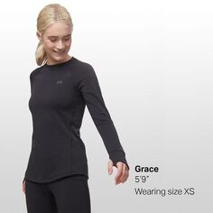 Base 2.0 Crew — женщины Under Armour, цвет Black/Pitch Gray