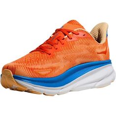 Широкие беговые кроссовки Clifton 9 мужские HOKA, цвет Vibrant Orange/Impala