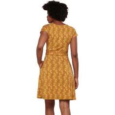 Платье-рубашка с короткими рукавами и запахом Cue женское Toad&amp;Co, цвет Kelp Palm Print Toad&Co