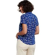 Рубашка с короткими рукавами Camp Cove женская Toad&amp;Co, цвет Sea Blue Daisy Print Toad&Co