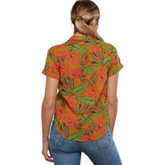 Рубашка с короткими рукавами Camp Cove женская Toad&amp;Co, цвет Kelp Aloha Print Toad&Co