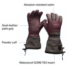 Лыжные перчатки Guide женские Black Diamond, темно-красный