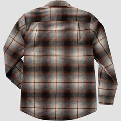 Стеганая шерстяная куртка-рубашка CPO мужская Pendleton, цвет Copper/Grey Ombre