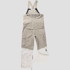 Утепленные брюки-комбинезон-карго объемом 2 л мужские WHITESPACE, цвет Warm White/Fog Khaki/Black White:Space