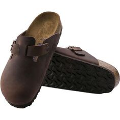 Кожаные сабо Boston с мягкой стелькой мужские Birkenstock, цвет Habana Oiled Leather