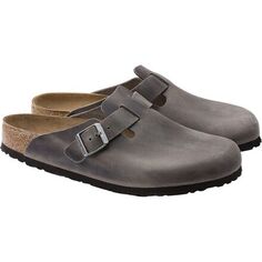 Сабо Boston Soft Footbed Limited Edition мужские Birkenstock, цвет Iron Oiled Leather