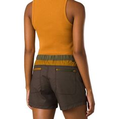 Короткие шорты Double Peak, 5 дюймов женские prAna, цвет Black/Olive Block