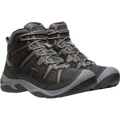 Водонепроницаемые походные ботинки Circadia Mid мужские KEEN, цвет Black/Steel Grey