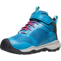 Кроссовки Wanduro Mid WP — для маленьких детей KEEN, цвет Fjord Blue/Fuchsia Purple