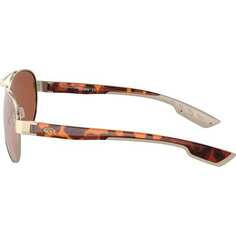Поляризованные солнцезащитные очки Loreto 580P Costa, цвет Rose Gold Frame/Tortoise Temples Frame/Copper Silver Mirror