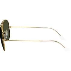 Солнцезащитные очки-авиаторы с градиентом Ray-Ban, цвет Gold/Green