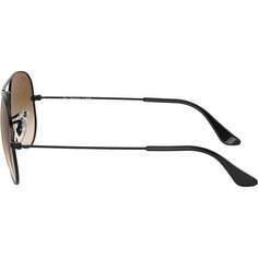 Солнцезащитные очки-авиаторы с градиентом Ray-Ban, цвет Black/Clear Gradient Brown