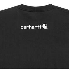 Футболка с длинными рукавами и логотипом Signature мужская Carhartt, черный
