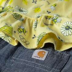 Комплект из платья с принтом и чехлов на подгузники – для маленьких девочек Carhartt, цвет Chambray Yellow