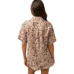 Рубашка Drifter с цветочным принтом женская Rhythm, темно-коричневый