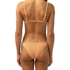 Брюки бикини с высоким вырезом в полоску Sunbather - женские Rhythm, цвет Coral Sands