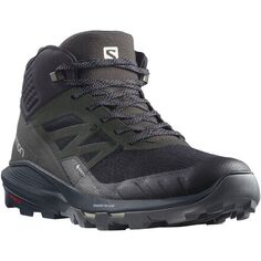 Походные ботинки Outpulse Mid GTX мужские Salomon, цвет Black/Ebony/Vanilla Ice