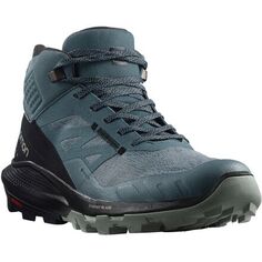 Походные ботинки Outpulse Mid GTX женские Salomon, цвет Stormy Weather/Black/Wrought Iron