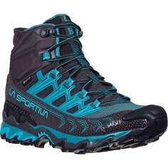 Широкие походные ботинки Ultra Raptor II Mid GTX женские La Sportiva, цвет Carbon/Topaz