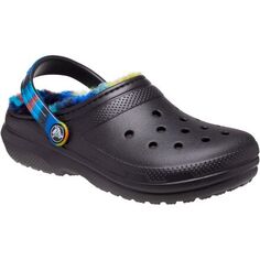 Классические сабо на подкладке – детские Crocs, цвет Black/Multi