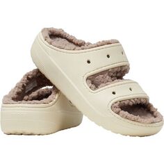 Классические уютные сандалии Crocs, цвет Bone/Mushroom