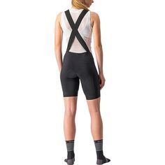 Короткие шорты Endurance Bib женские Castelli, черный