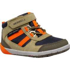 Походные ботинки Bare Steps Ridge Junior — для мальчиков младшего возраста Merrell, цвет Olive/Navy/Orange