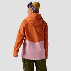Куртка Shell на молнии во всю длину женская Stoic, цвет Rust/Pink Nectar/Olive Night