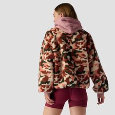 MTN Флисовая куртка с высоким ворсом и молнией во всю длину женская Stoic, цвет Clay Camo Print