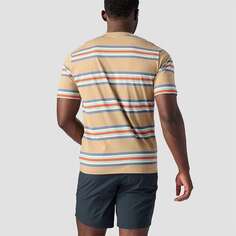 Полосатая футболка с короткими рукавами мужская Stoic, цвет Kelp Stripe